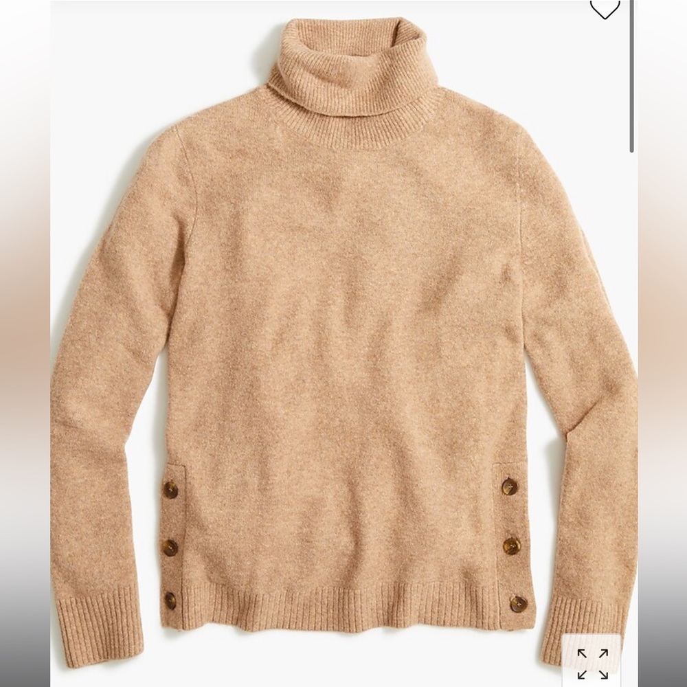 NWT J Crew Button Turtleneck sweater in extra-soft yarn Item BC907